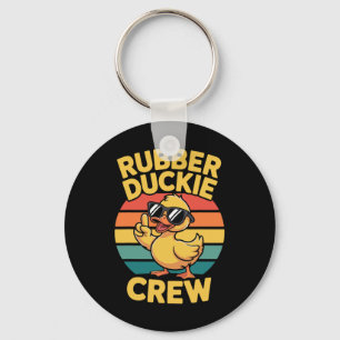 Gummi-Enten-Crew Liebt Enten Retro Vintage Schlüsselanhänger