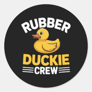 Gummi-Enten-Crew Lustige Ente Tier Süß Kawaii E Runder Aufkleber