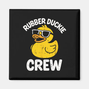 Gummi-Enten-Crew Lustige Gelbe Ente Coole Truppe M Magnet