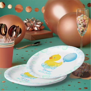 Gummi-Enten-Junge-Erstgeburtstag-Papierplatte Pappteller