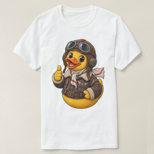 Gummi-Enten-Pilot Vintage Edition T-Shirt (Design vorne)