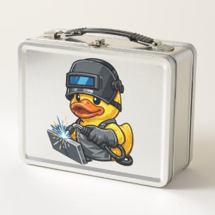 Gummi-Enten-Schweißer Metall Brotdose