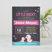 Gummi-Gummi-Ducky-Invitation (Mädchen) Einladung (Stehend Vorderseite)