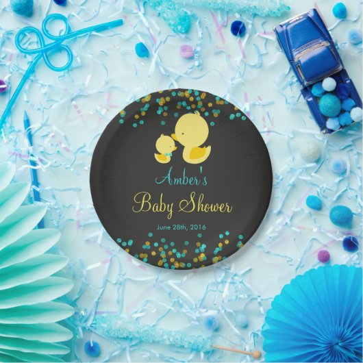 Gummi-Halbleiter Duck Babydusche Papierplatte Pappteller (Party)