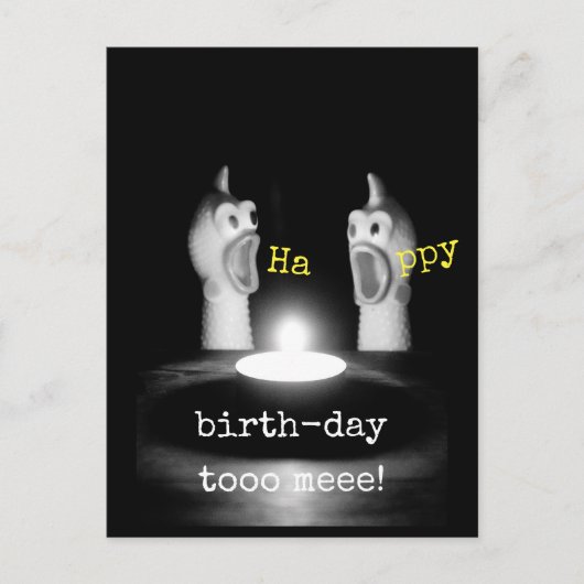 Gummi-Huhn-Geburtstag Postkarte (Vorderseite)