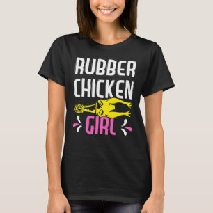 Gummi-Huhn-Mädchen Weibliches Gummi-Huhn T-Shirt