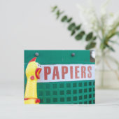 Gummi-Hühner-Mülleimer Postkarte (Stehend Vorderseite)