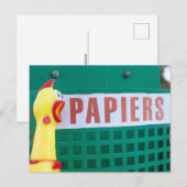 Gummi-Hühner-Mülleimer Postkarte (Vorne/Hinten)