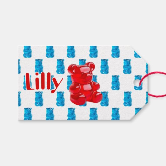 Gummi-Jelly Geschenkanhänger (Vorderseite (Horizontal))