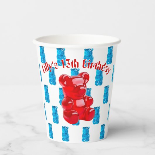 Gummi-Jelly Pappbecher (Vorderseite)