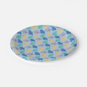 Gummi-Kühe Glaziale Beerenblaue Pappteller (Schrägansicht)