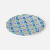 Gummi-Pferde Glacial Berry Blue Pappteller (Schrägansicht)