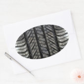 Gummi Reifengeflecht Automotive Style Decke Ovaler Aufkleber (Umschlag)