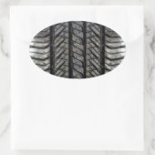 Gummi Reifengeflecht Automotive Style Decke Ovaler Aufkleber (Tasche)