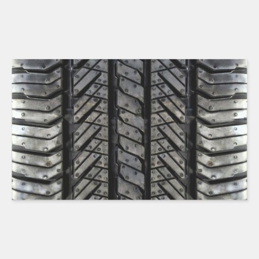 Gummi Reifengeflecht Automotive Style Decke Rechteckiger Aufkleber (Vorderseite)