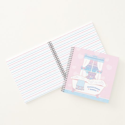Gummi Sweet Bubbles Square Notebook Notizblock (Innenseite)