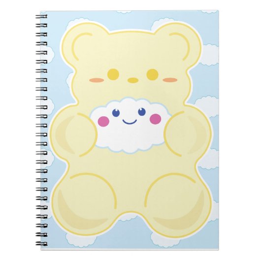 Gummi Sweet Cloud Hug Spiral Notebook Notizblock (Vorderseite)