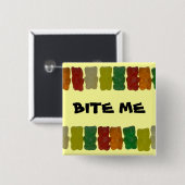 Gummiartige Linie - beißen Sie mich Knopf Button (Vorne & Hinten)