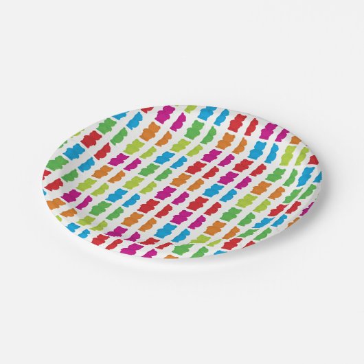 Gummiartiger Bärn-Pappteller Pappteller (Schrägansicht)