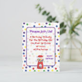 Gummiball-Invite Einladungspostkarte (Stehend Vorderseite)