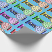 Gummiball-Maschinen, Candy Rainbow-Muster Geschenkpapier (Ecke)