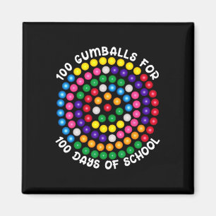 Gummibälle für 100 Schultage Magnet
