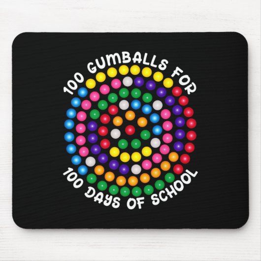 Gummibälle für 100 Schultage Mousepad (Vorne)