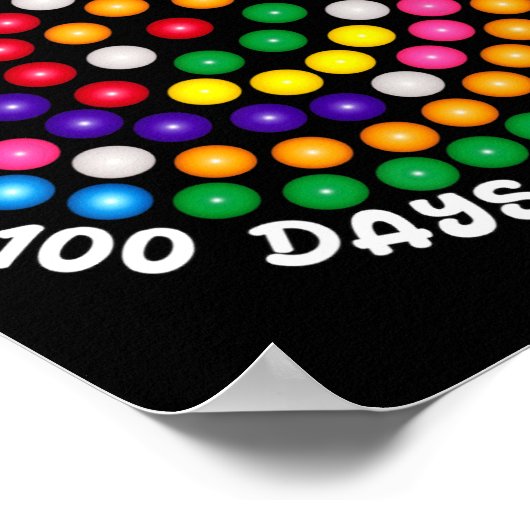 Gummibälle für 100 Schultage Poster (Ecke)