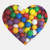 Gummibällen Herz-Aufkleber (Vorderseite)