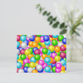 Gummibällen Postkarte (Stehend Vorderseite)