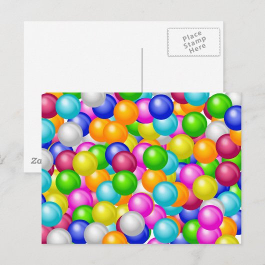 Gummibällen Postkarte (Vorne/Hinten)