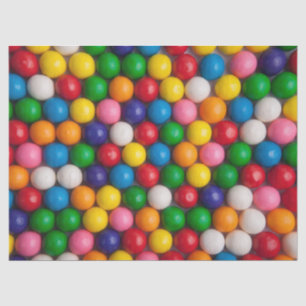 Gummibällen Seidenpapier
