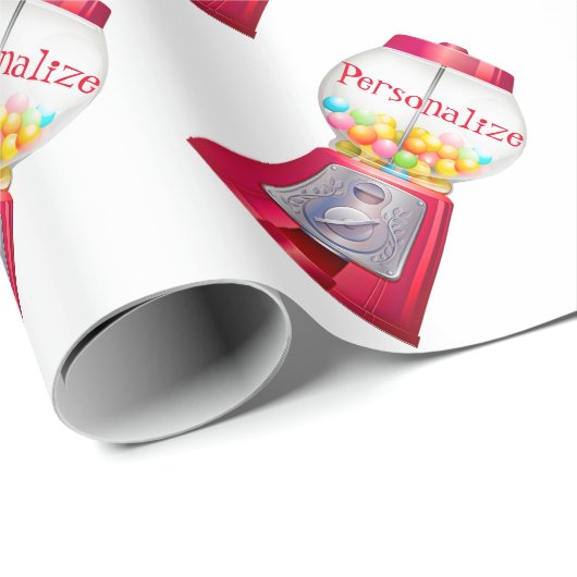 Gummiballenblase Vintag Geschenkpapier (Rolleneckpunkt)