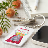 Gummiballenblase Vintag niedlich Schlüsselanhänger (Vorderseite rechts)