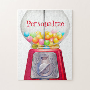 Gummiballenblase, Vintag niedliche Bonbons Puzzle