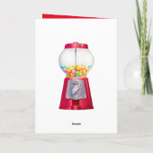 Gummiballenblase Vintages niedliches Party Karte (Rückseite)