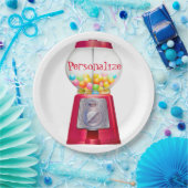 Gummiballenblase Vintages niedliches Party Pappteller (Party)