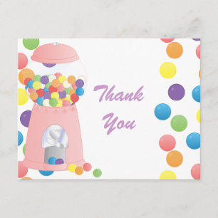 Gummiballmaschine Dankeskarte