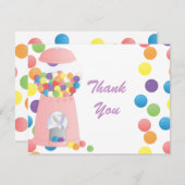 Gummiballmaschine Dankeskarte (Vorne/Hinten)