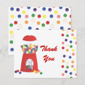 Gummiballmaschine Dankeskarte (Vorne/Hinten)