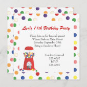 Gummiballmaschine Einladung (Vorne/Hinten)