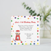 Gummiballmaschine Einladung (Stehend Vorderseite)