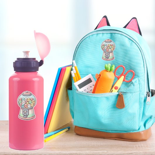 Gummiballmaschine, Wasserfarbe, lustig, farbig Aufkleber