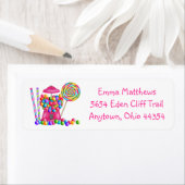 Gummiballmaschinen-Rücksendeadressen-Aufkleber (Insitu)