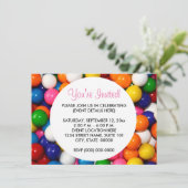 Gummiballs Einladungen (Stehend Vorderseite)