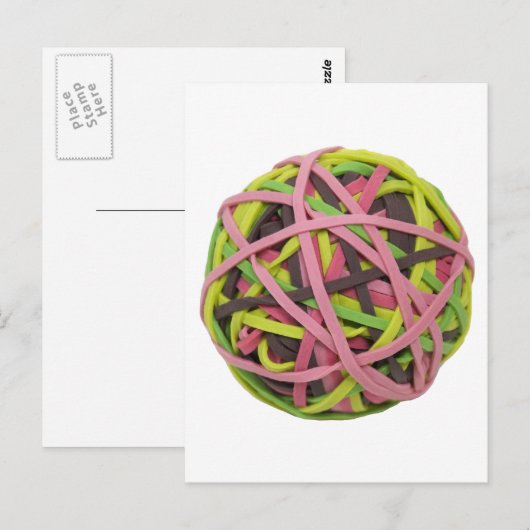 GummibandBall042310 Postkarte (Vorne/Hinten)