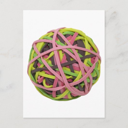 GummibandBall042310 Postkarte (Vorderseite)