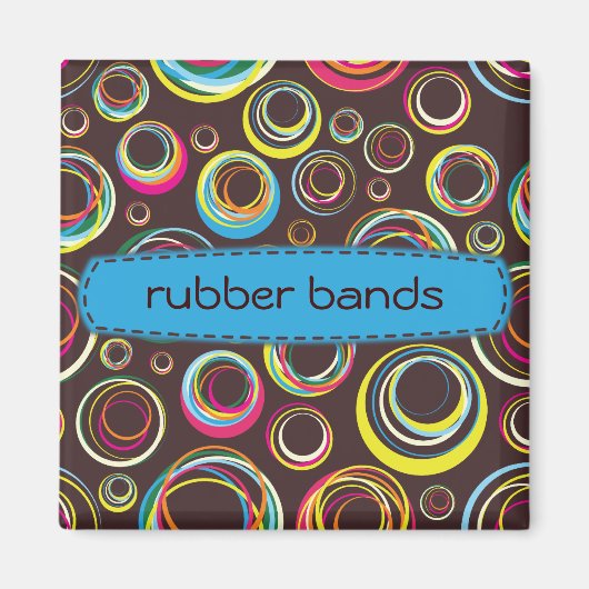Gummibänder, blau magnet (Vorne)