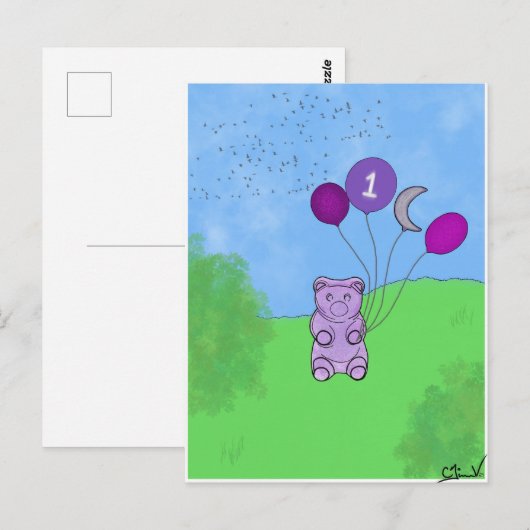 Gummibär 1. Plakat Postkarte (Vorne/Hinten)