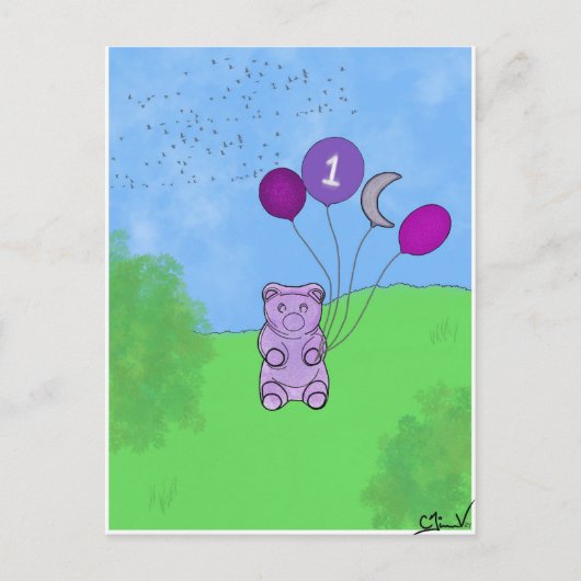 Gummibär 1. Poster Postkarte (Vorderseite)